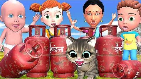 गैस सिलेंडर और बिल्ली | Chintu Chinki | Cartoon | pagal beta | desi comedy video| cs bisht vines