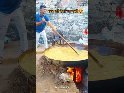 गांव की देसी लापसी 😍#shorts #food #desi #Marwar#rajasthan 🔥🔥