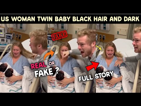 Us woman twin baby viral video Are Real ? | Us woman twin baby black hair and dark skin