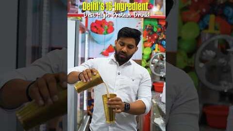Delhi’s 16 Ingredient Desi High Protein Drink! #delhi #protein #desi