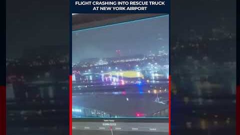 Air Canada Flight Collides With Fire Truck at LaGuardia Airport | Deadly Runway Crash Caught on Cam