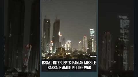 Israel Intercepts Iranian Missile Barrage Overnight As War Escalates | #shorts