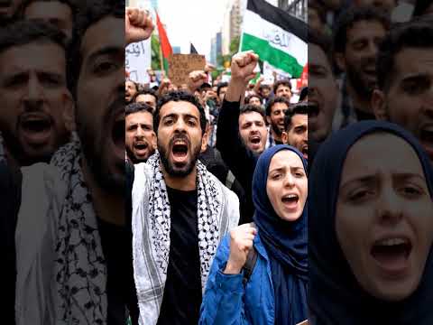 Powerful Voices for Palestine: Crowds Chant La ilaha illallah’ Worldwide #islamic#usa#uknews #shorts