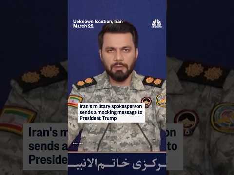 Iran’s military spokesperson sends a mocking message to President Trump
