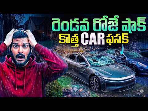 Accident for my brand new car Tesla in USA 😱 | రెండవ రోజే కొత్త CAR ఫసక్ | Ravi Telugu Traveller