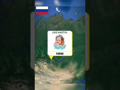 Most subscribed invidual Youtubers from each country PART  1 #shorts #youtuber #subscribe