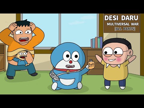 Desi Daru: Multiversal war full video [All parts] | Indian Doraemon parody @ComicBagh
