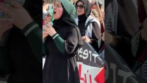 Powerful Voices for Palestine: Crowds Chant La ilaha illallah’ Worldwide #islamic#usa#uknews#shorts