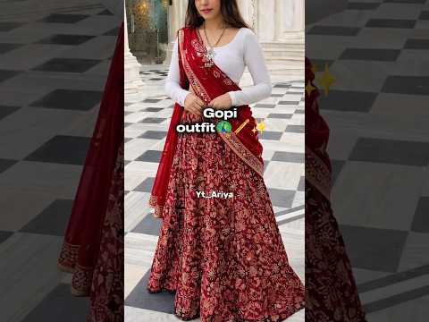 gopi outfit 🦚🪈✨#shorts #viral #desi #outfit #tradisional #grwn #fashionstyle #aesthetic #ytshorts