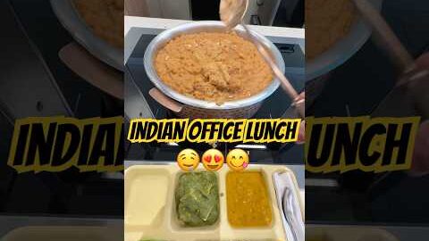 Desi Lunch Thali 😋 Dal Chawal + Palak Paneer 🤤 #food #foodie #minivlog #shorts #viral