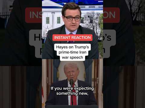 Hayes’ INSTANT REACTION to Trump’s prime-time Iran war speech