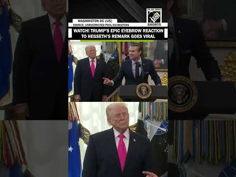 WATCH! Trump’s epic eyebrow reaction to War Secy Hegseth’s remark goes viral