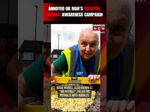 UK | British Man Filled Potholes With Pot Noodles To Raise Awareness | Viral News | UK roads