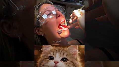 Dentist Found Something SHOCKING 😳🦷😅 #funny #memes #cat #trending