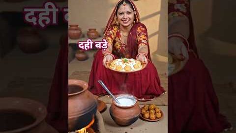 गाँव में बने देशी तरीके से दही बड़े#desi #food #indianfood #recipe #ytshorts #viral #trend #shorts