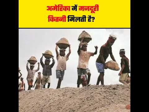 अमेरिका में मजदूरी कितनी मिलती है। #shortfeed #short #unbelievable #viral #viralshort #fact