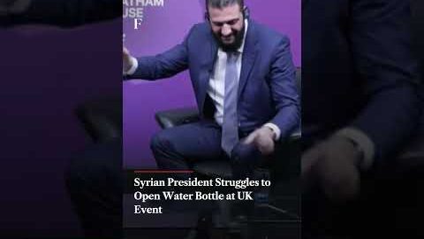 Syrian President Ahmed Al-sharaa Goes Viral After Struggling to Open Water Bottle | N18G