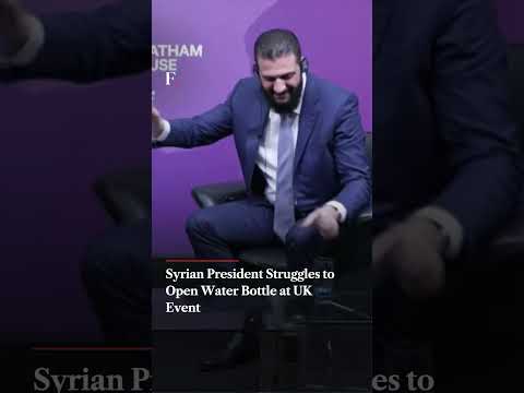 Syrian President Ahmed Al-sharaa Goes Viral After Struggling to Open Water Bottle | N18G