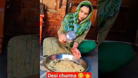 Desi churma 😋👈#familyvlog #desi #prachi choudhary 7105 👍#subscribe