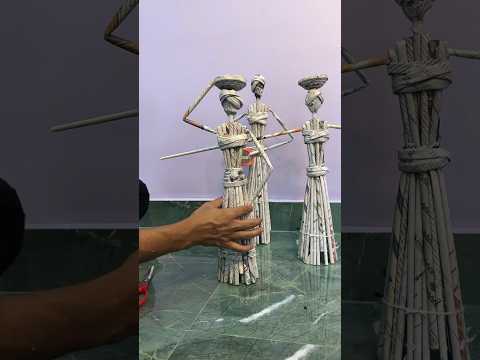 African doll DIY craft using newspapers #shorts #youtubeshorts #viral #crafts #ashortaday #african