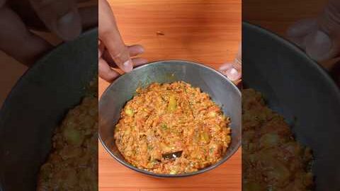 🔥 ASMR Baingan Ka Bharta | Smoky & Desi | Satisfying Cooking Sounds #shorts #asmr