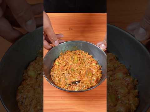 🔥 ASMR Baingan Ka Bharta | Smoky & Desi | Satisfying Cooking Sounds #shorts #asmr