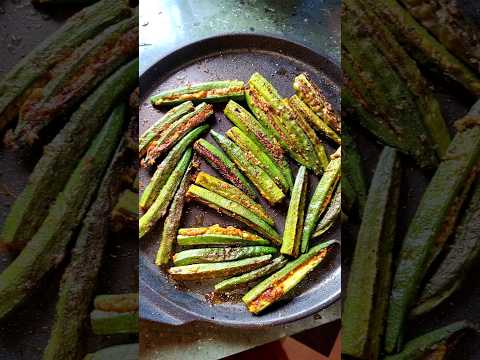 Desi style bhindi gota vaja #shorts #viralsong #bhindi #trending #food #desi #ytshorts #odiafood