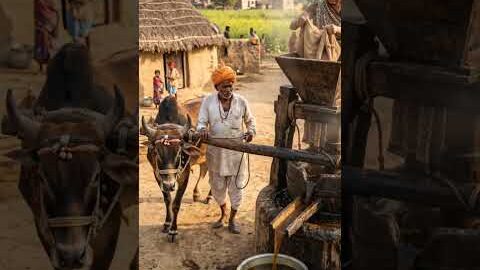 गाँव में ऐसे निकलता है सरसों का तेल | Desi Ghani Mustard Oil Process