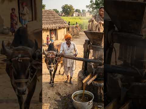 गाँव में ऐसे निकलता है सरसों का तेल | Desi Ghani Mustard Oil Process