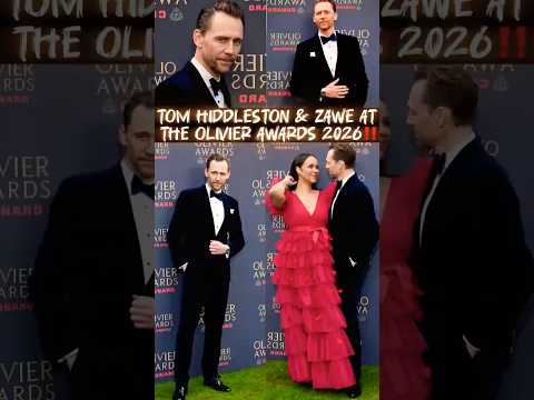 CUTEST TOM HIDDLESTON & ZAWE AT OLIVER AWARDS 2026🕊️🕺💘💃 #tom #shorts #loki #uk #usa #awards #fyp