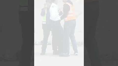 United Airlines pilot destroys parking lot arm with ax #Shorts