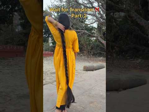 Tried this trend with desi style🫣❤️‍🔥 #transition #trending #longhair #viral