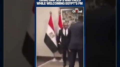 Pakistan’s Deputy PM Slips And Falls In Viral Video during welcoming Egypt’s Foreign Minister