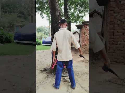 cycle per nikala gussa 😫😖😏🥴#desi comedy #funny #greeting 🤣😂😅😃