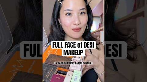 FULL FACE OF DESI MAKEUP #makeup #makeupreview #desi #indianmakeup