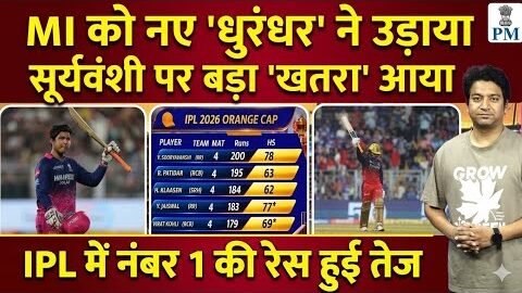 IPL 2026: Vaibhav Suryavanshi Under Pressure 😱 New Star Enters Orange Cap Race | MI vs RCB