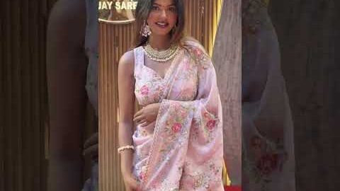 Blush pink foral saree🪷. CONTACT-8447441665 #saree #wedding #desi #indiandesignerwear #sareeblouse