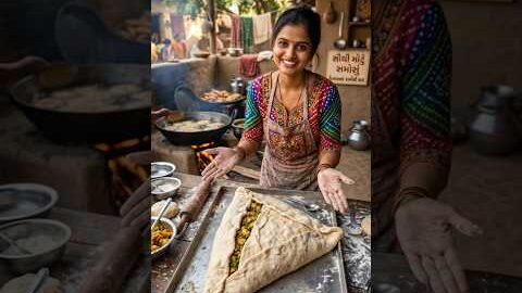 સૌથી મોટુ સમોસુ #desi #samosa #bigsize #samosarecipe #rasoi #food #foodie #rasoi_ni_rani