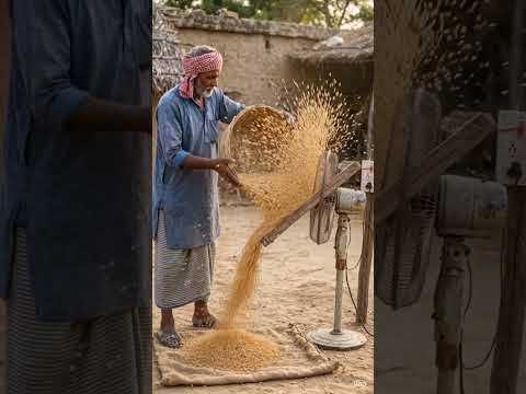 “Fan Se Anaaj Safai 😳 Desi Jugaad Machine 🌬️🌾” #shorts #desijugaad #farming