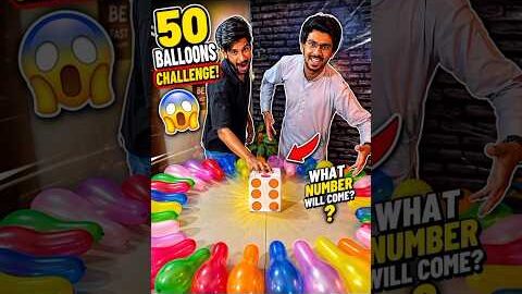 Giant Dice vs 50 Balloons Challenge 😱 | Amazing Balloon Game | MrAzizGame #shorts #trending #funny