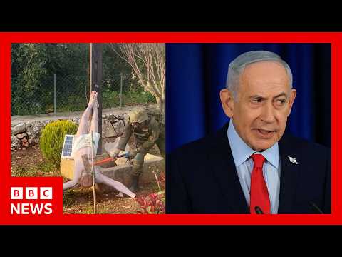 Israeli soldier destroys Jesus statue in Lebanon | BBC News