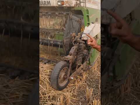 Auto Height Adjust Cutter Jugaad 🚜 | Desi Combine Hack jo khud ground samjhe! 😱🌾 #desijugaad #rural