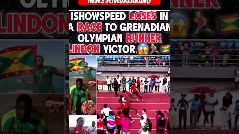 iShowSpeed loses a race to an Olympian. #viralvideo #foryou #fyp #viral #trending #livestream #race