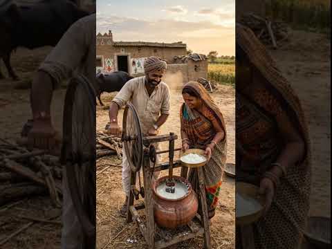 Desi Jugaad Machine 😱 | Butter Making Without Electricity 🧈 #Shorts#desijugaad #viralvideo #trending
