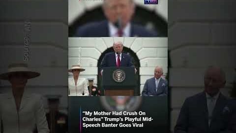 Trump Playfully Teases King Charles In His Welcoming Address At White House #viral #shorts