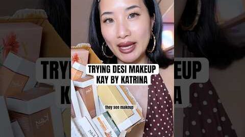 TRYING DESI MAKEUP KAY BY KATRINA #makeup #makeupreview #desi #indian #desimakeup