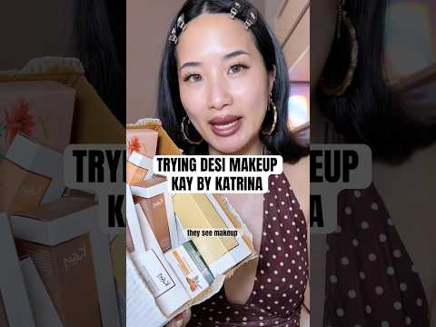 TRYING DESI MAKEUP KAY BY KATRINA #makeup #makeupreview #desi #indian #desimakeup