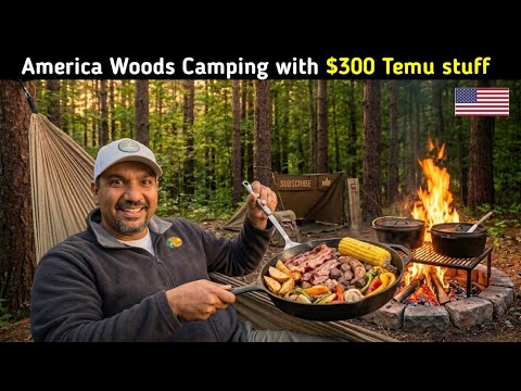 America woods Camping with $300 products by Temu || Desi in USA 🇺🇸