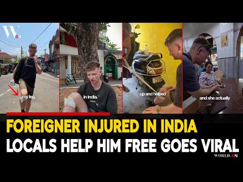 Foreigner Injured in India: Locals Help for Free | Viral Video