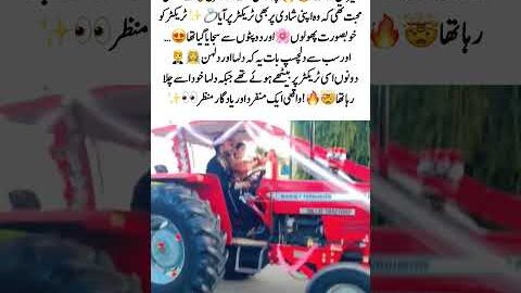 Groom Arrives on Tractor for Wedding😱🚜#foru #Wedding #Unique #Funny #Trending #MustWatch #USA # UK